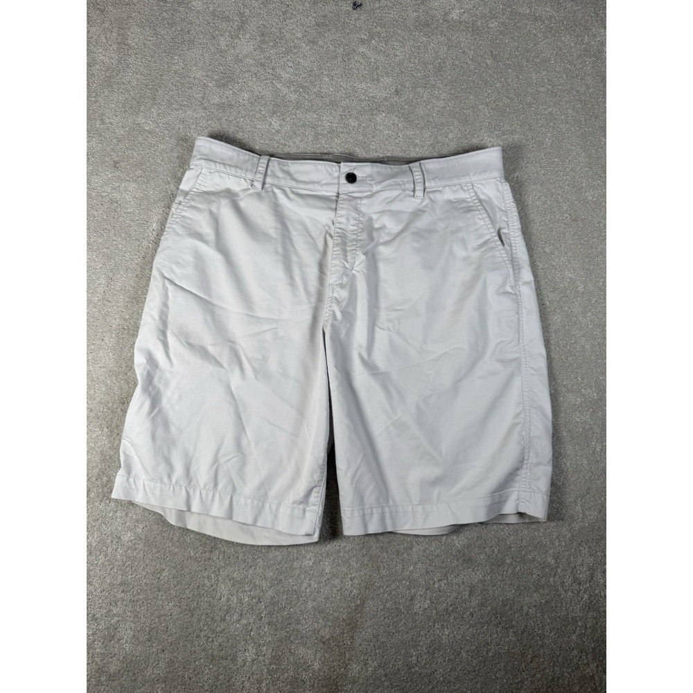 Nike Dri-FIT Golf Shorts Mens 36 White 9" Stretch Chino‎ Pockets Performance
